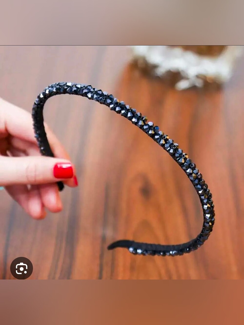 Black Crystal Embellished Headband - Women's Hair Accessories BNIB